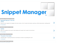 Tablet Screenshot of blog.snippetmanager.net